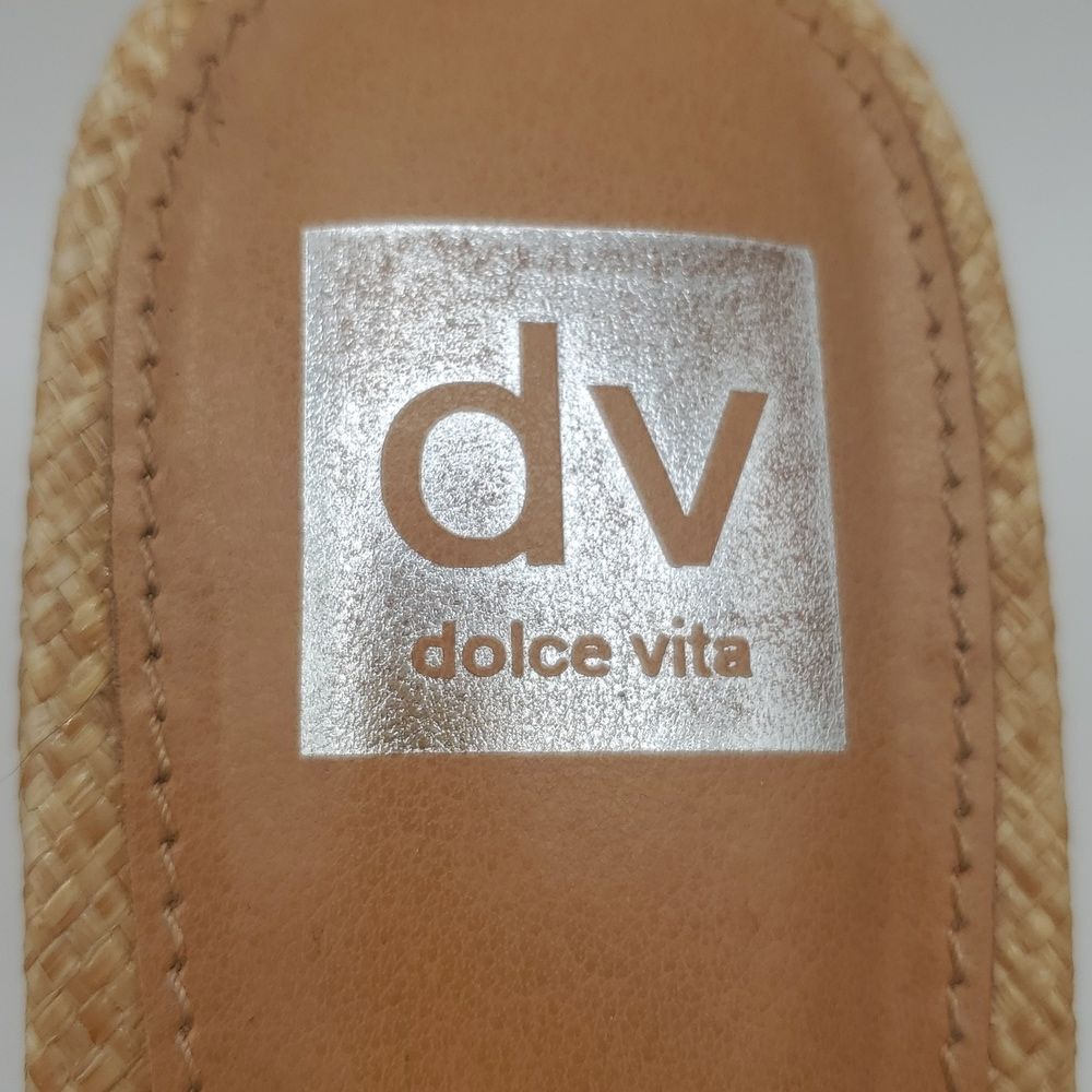 Dolce Vita Women's Woven Tan Chunky Heel Sandals Size 9.5 - Picture 2 of 6